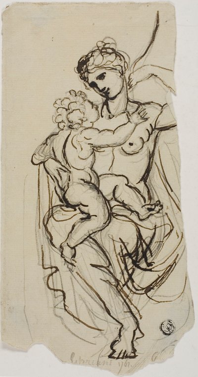 Venüs ve Aşk Tanrısı by Giovanni Battista Cipriani