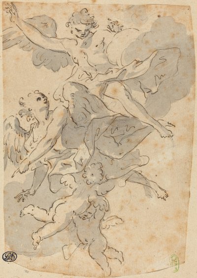 melekler ve putti by Giovanni Battista Crosato