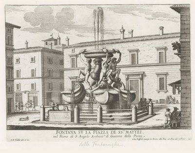 Kaplumbağalar Çeşmesi op Piazza Mattei te Roma Piazza de ss.ri Mattei