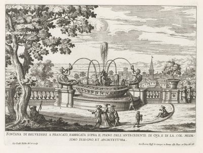 Fontein in de tuinen van de Villa Aldobrandini te Frascati Frascati