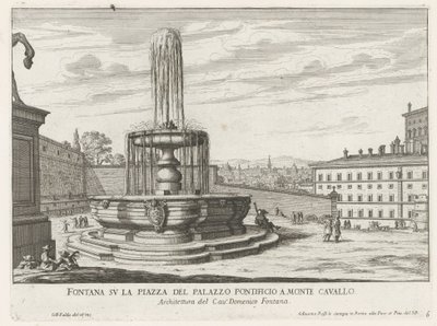 Fontein op Piazza del Quirinale te Roma Monte Cavallo