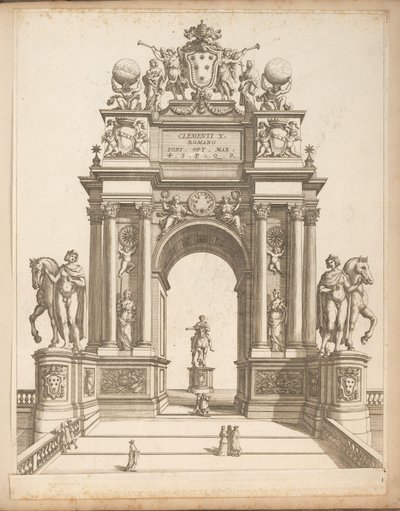 Papa Clement X onuruna Zafer Takı by Giovanni Battista Falda
