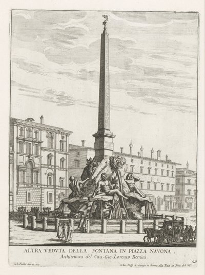 Vierstromenfontein op Piazza Navona te Roma Piazza Navona