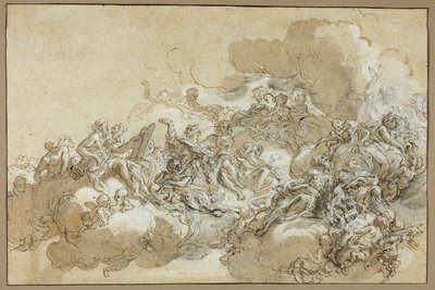 Agnes Varsayımının Detay Çalışması by Giovanni Battista Gaulli