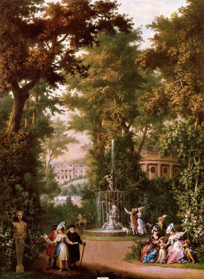 Bahçe Manzaraları, c. 1765 (tuval üzerine yağlı boya) by Giovanni Battista Innocenzo Colombo