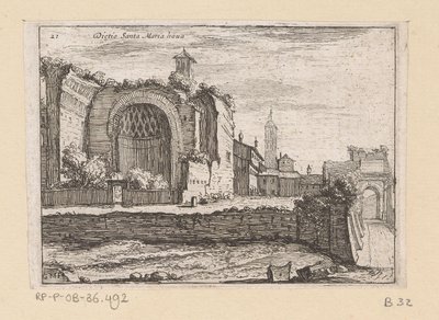 Resten van de Tempel van Venus en Roma te Roma Santa Maria nova