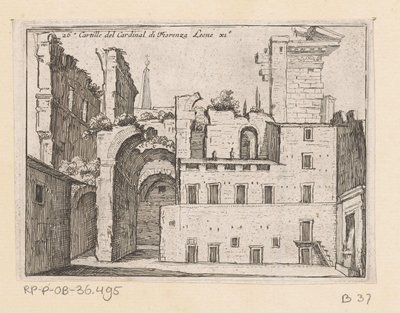 Resten van het Serapeum te Roma Cartille of Cardinal di Fiorenza Leone XI (nesnedeki başlık) Gezichten op Roma (dizi adı) Roma