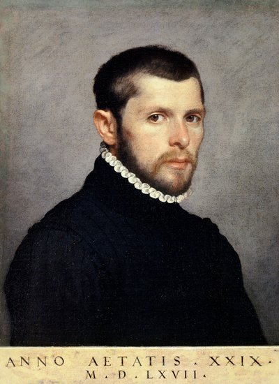 Genç Adamın Portresi, Giovanni Battista Moroni (yaklaşık 1525-1578), tuval üzerine yağlı boya, 44,4x56,9 cm by Giovanni Battista Moroni