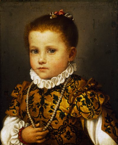 Redetti evinden küçük bir kızın portresi by Giovanni Battista Moroni