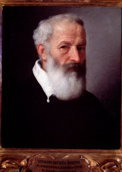 Yaşlı bir adamın portresi - tuval üzerine yağlıboya by Giovanni Battista Moroni