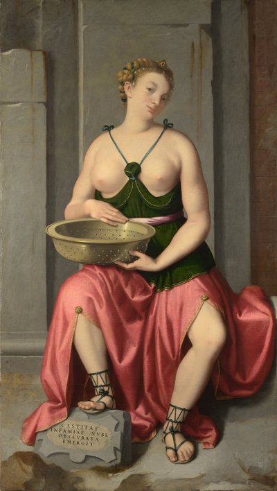 Vestal Virgin Tuccia, 1555 civarı by Giovanni Battista Moroni