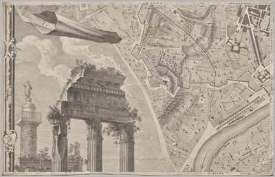 La Pianta Grande di Roma olarak bilinen MDCCXLVII yılında Giambattista Nolli tarafından gün ışığına çıkarılan yeni Roma haritası by Giovanni Battista Nolli