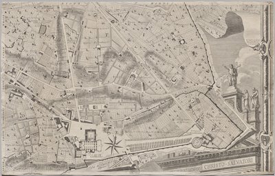 La Pianta Grande di Roma olarak bilinen MDCCXLVII yılında Giambattista Nolli tarafından gün ışığına çıkarılan yeni Roma haritası by Giovanni Battista Nolli