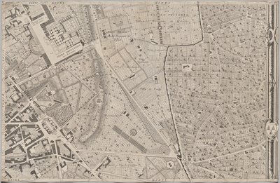 La Pianta Grande di Roma olarak bilinen MDCCXLVII yılında Giambattista Nolli tarafından gün ışığına çıkarılan yeni Roma haritası by Giovanni Battista Nolli