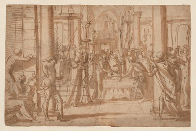 Floransalı Aziz Antoninus'un Cenazesinin Sunumu by Giovanni Battista Paggi