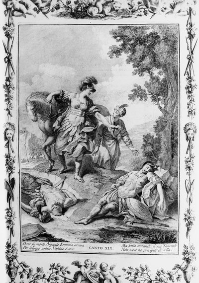 Erminia yaralı Tancredi
