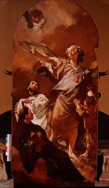 Padua Aziz Anthony ve Aziz Gaetano Thiene ile Koruyucu Melek by Giovanni Battista Piazzetta