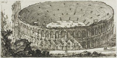Verona Amfitiyatrosu, Zafer Kemerleri ve diğer anıtların Bazı Görünümlerinden plaka 25 by Giovanni Battista Piranesi
