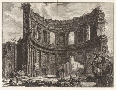Hadrianus'ta Apollon Olduğu Söylenen Tapınak Kalıntıları by Giovanni Battista Piranesi