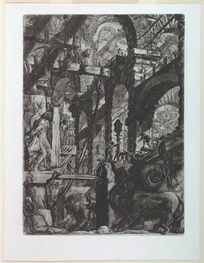 Carceri Serisi, Plaka V by Giovanni Battista Piranesi