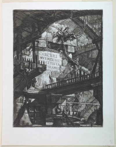 Carceri Serisi, Başlık Sayfası by Giovanni Battista Piranesi