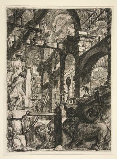 Carceri, V: Aslan Kabartmaları by Giovanni Battista Piranesi