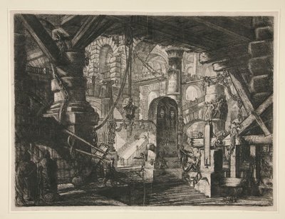 Carceri, XVI: Zincirli İskele by Giovanni Battista Piranesi