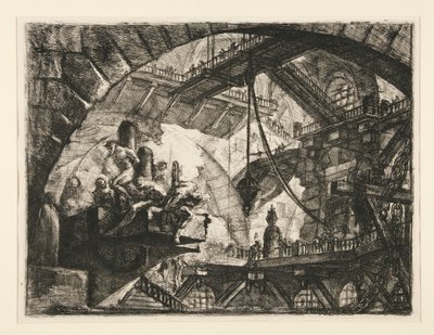 Carceri, X: Bir Projeksiyon Platformunda Mahkumlar by Giovanni Battista Piranesi