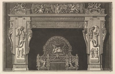 Bacalık: Kupaların frizi ve lentoda kanatlı Zaferler, bereketli ..., ca. 1769. by Giovanni Battista Piranesi
