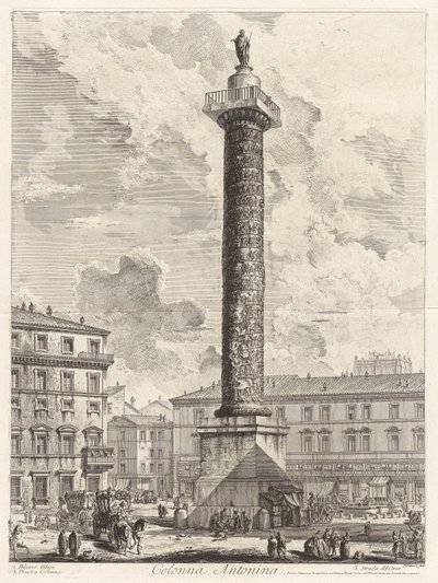 Colonna Antonina (Marcus Aurelius Sütunu), Vedute di Roma