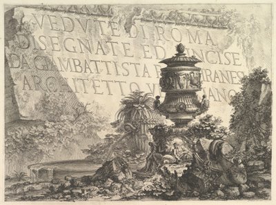 Frontispiece Başlık sayfası, 1748. by Giovanni Battista Piranesi