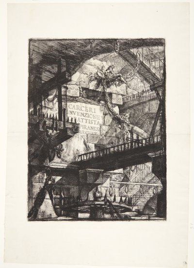 Hayali hapishaneler. Başlık by Giovanni Battista Piranesi