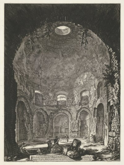 Interieur van de Tempio della Tosse bij Tivoli Tempio della Tosse