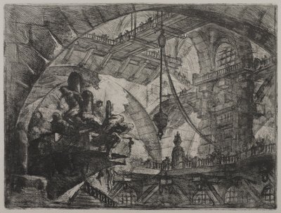 Invenzioni Capric di Carceri; Hind 13, First State of Three, c.1749 (döşemiş kağıt üzerine gravür) by Giovanni Battista Piranesi