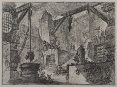 Invenzioni Capric di Carceri; Hind 13, First State of Three, c.1749 (döşemiş kağıt üzerine gravür) by Giovanni Battista Piranesi