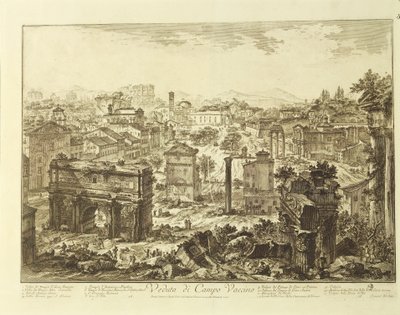 İtalya, Roma, Septimius Severus Kemeri ile Campo Vaccino