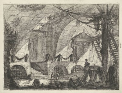 Kerker, zaagbok ile tanıştı Kerkers (dizi adı) Capric Inventions by Carceri all Acqua Forte (dizi başlığı) by Giovanni Battista Piranesi