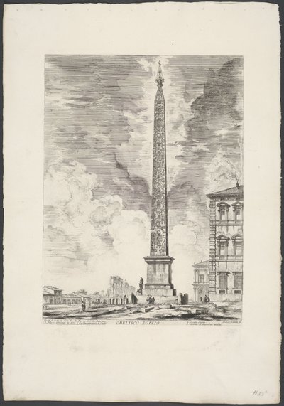 Lateraanse Dikilitaş te Roma Mısır Dikilitaşı (nesne üzerindeki başlık) Gezichten op Roma (dizi adı) Giambattista Piranesi mimarı Ve (nez) iano tarafından tasarlanan ve işlenen Roma manzaraları (seri başlığı) by Giovanni Battista Piranesi
