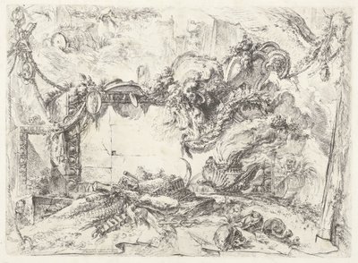 Anıtsal tablet Dekoratif kaprisler (eski seri başlığı) Groteskler (dizi adı) by Giovanni Battista Piranesi