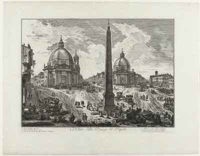 Piazza del Popolo te Roma (nesne üzerindeki başlık) Piazza del Popolo