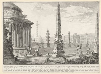 Levha 10: Antik Capitol yaklaşık yüz basamakla yükseldi [...] Campido..., 1743. by Giovanni Battista Piranesi