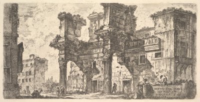 Levha 1: Nerva Forumunun bir parçası Nerva Forumunun bir parçası, yaklaşık. 1748. by Giovanni Battista Piranesi