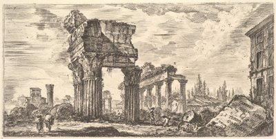 Levha 7: Jüpiter Tapınağı Tonans Gök Gürültüsü Jüpiter. 1. Concord Tapınağı. Sıcaklık..., yakl. 1748. by Giovanni Battista Piranesi