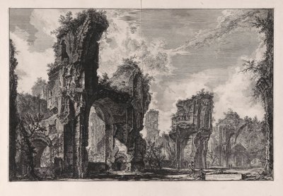 Sisto Harabeleri veya Antoninian Hamamlarının büyük salonunun her ikisi (Xystus Harabeleri veya Antoninler Hamamlarının [Caracalla Hamamları] Merkez Salonunun Olabilir) Vedute di Roma