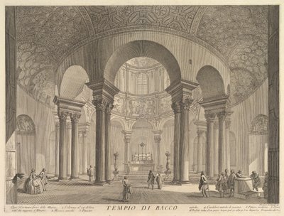 S. Constanza yanlışlıkla Bacchus Tapınağı olarak adlandırıldı S. Kabirinin iç görünümü ..., ca. 1756. by Giovanni Battista Piranesi