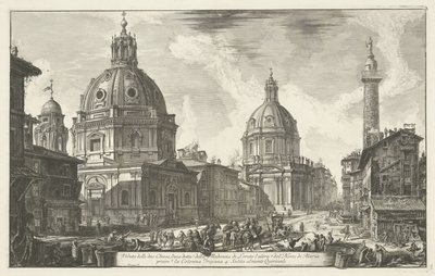 Santa Maria di Loreto en de Santissimo Nome di Maria te Roma İki kilisenin görünümü (...) (nesne üzerindeki başlık) Gezichten op Roma (dizi adı) Giambattista Piranesi mimarı Ve (nez) iano tarafından tasarlanan ve işlenen Roma manzaraları (seri başlığı) by Giovanni Battista Piranesi