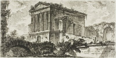Foligno ve Spoleto arasındaki Clitumnus Tapınağı, Zafer Kemerlerinin Bazı Görünümlerinden ve diğer anıtlardan 26. plaka by Giovanni Battista Piranesi