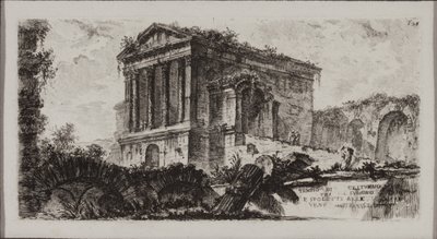 Fulgino ve Spoleto arasındaki Clitumnus Tapınağı by Giovanni Battista Piranesi
