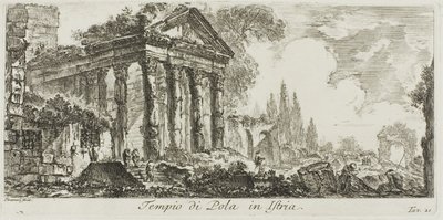 Istria'daki Pola Tapınağı, Zafer Kemerlerinin Bazı Görünümlerinden ve diğer anıtlardan 21 numaralı plaka by Giovanni Battista Piranesi