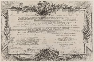 Metin Plakası by Giovanni Battista Piranesi